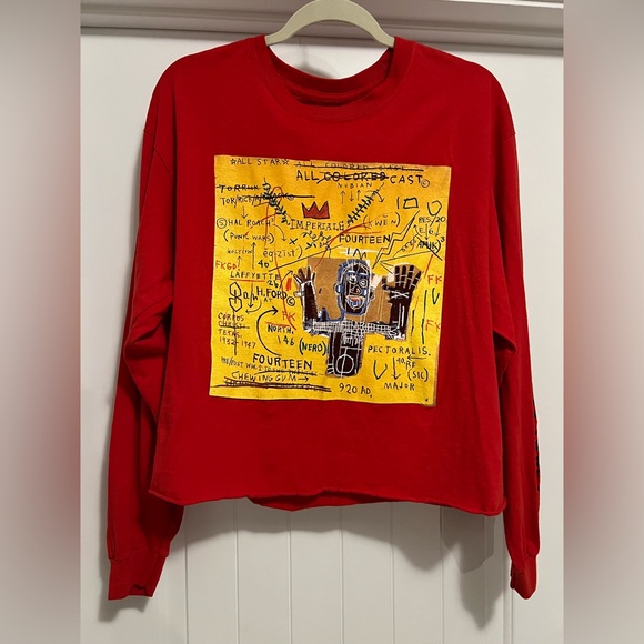 goodie two sleeves Other - Jean-Michel Basquiat Graphic Long Sleeve Red Sweatshirt Goodie Two Sleeves M/L